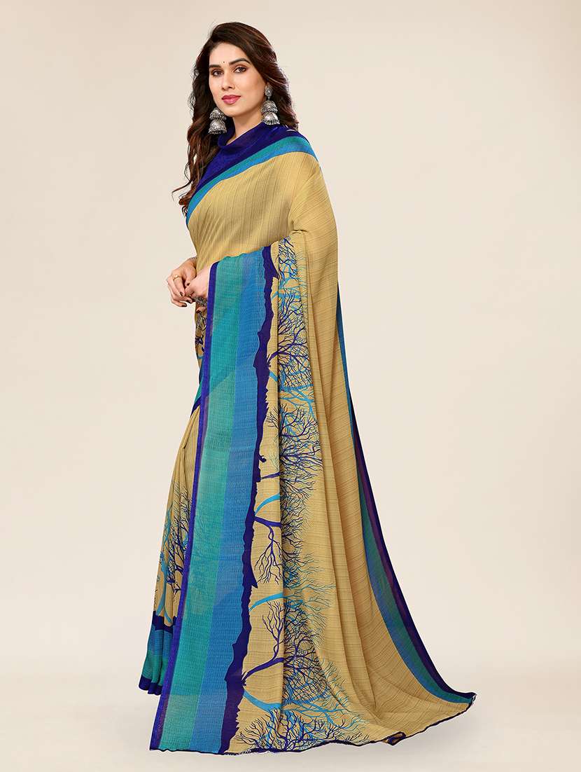 women printed casual wear saree with blouse - 22049340 -  Standard Image - 1