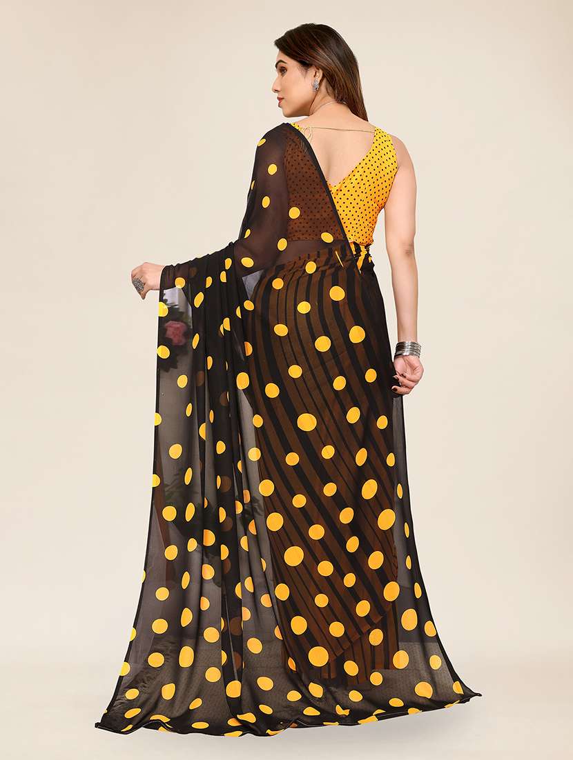 women printed casual wear saree with blouse - 22049352 -  Standard Image - 4