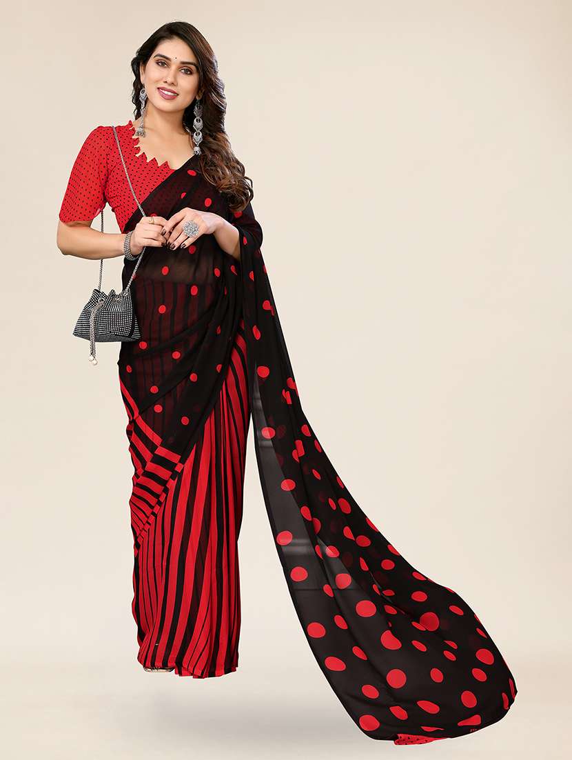 women printed casual wear saree with blouse - 22049353 -  Standard Image - 1