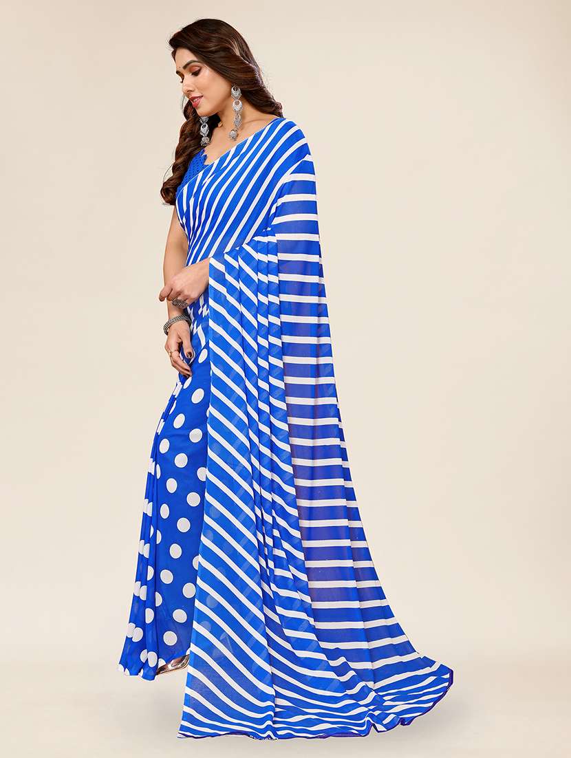 women printed casual wear saree with blouse - 22049362 -  Standard Image - 1