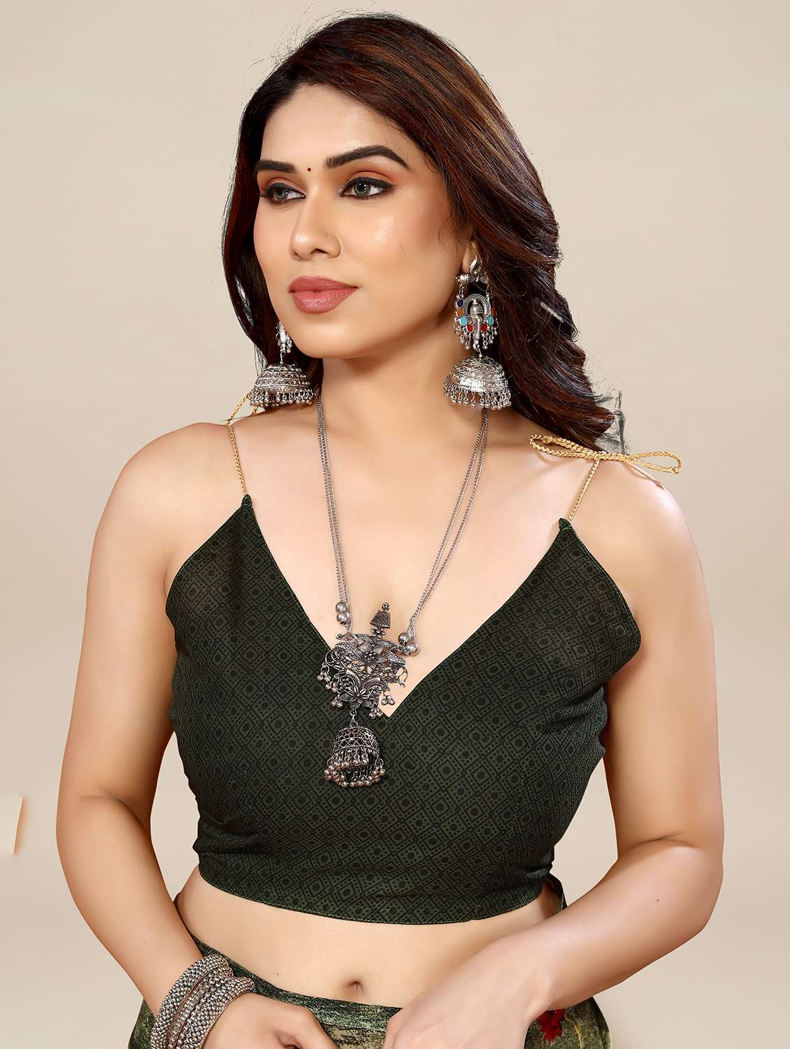 women printed casual wear saree with blouse - 22049368 -  Standard Image - 4