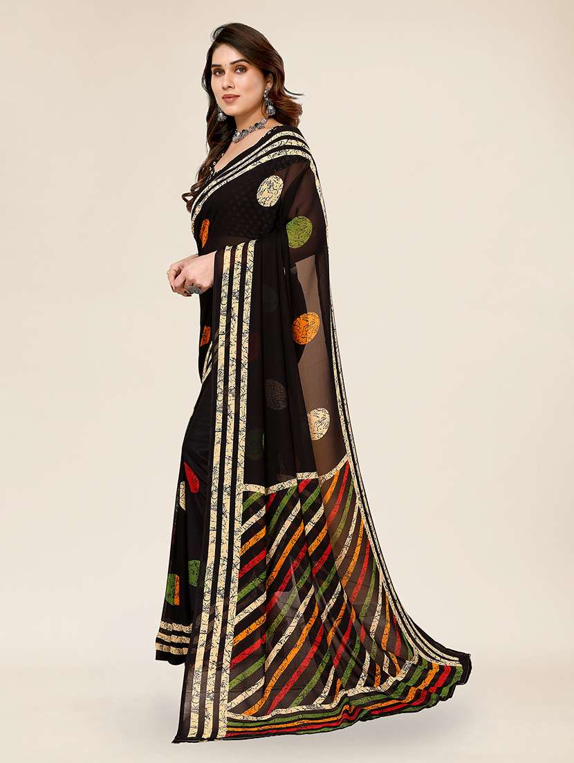 women printed casual wear saree with blouse - 22049369 -  Standard Image - 1