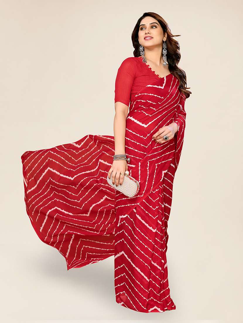 women printed casual wear saree with blouse - 22049394 -  Standard Image - 1