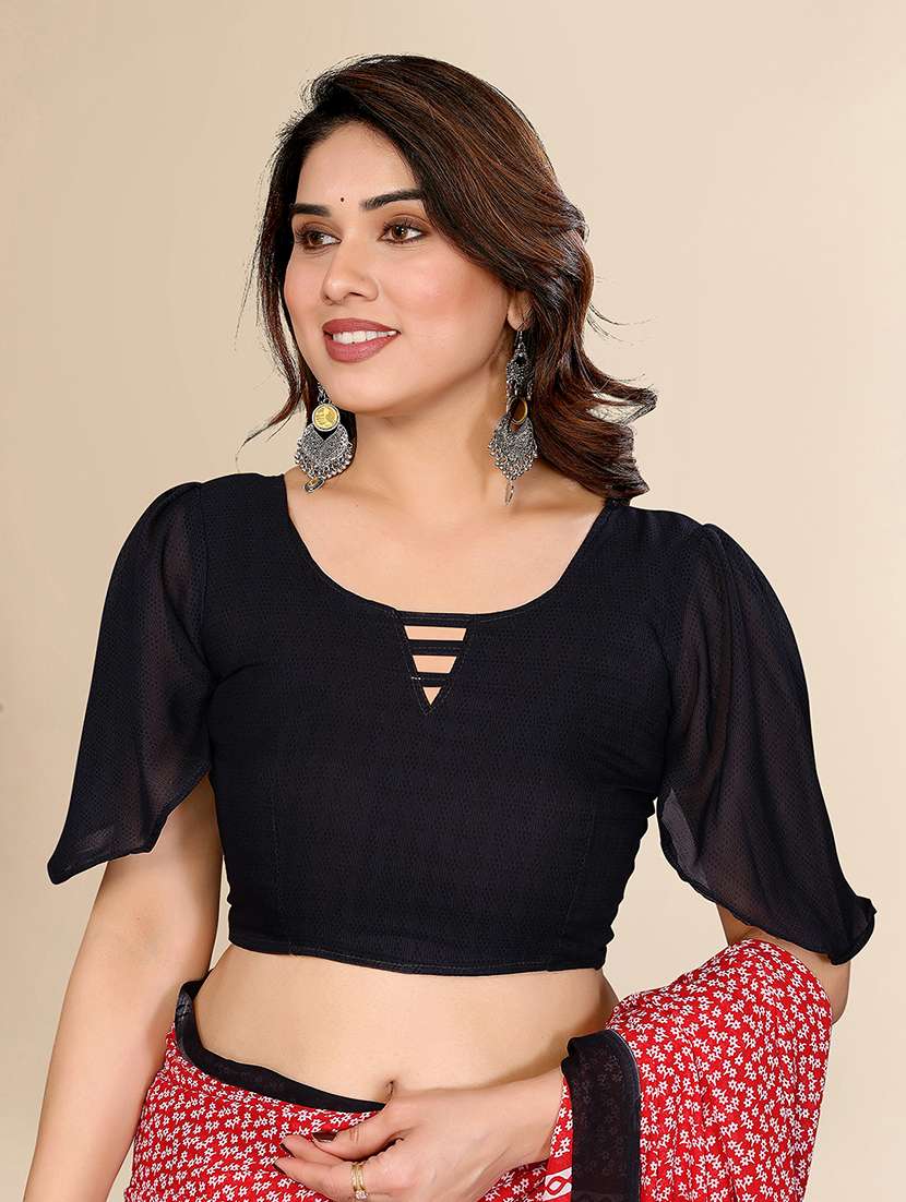 women printed casual wear saree with blouse - 22049417 -  Standard Image - 1