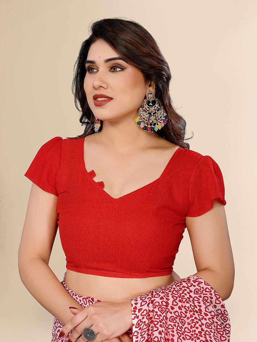 women printed casual wear saree with blouse - 22049491 -  Standard Image - 4