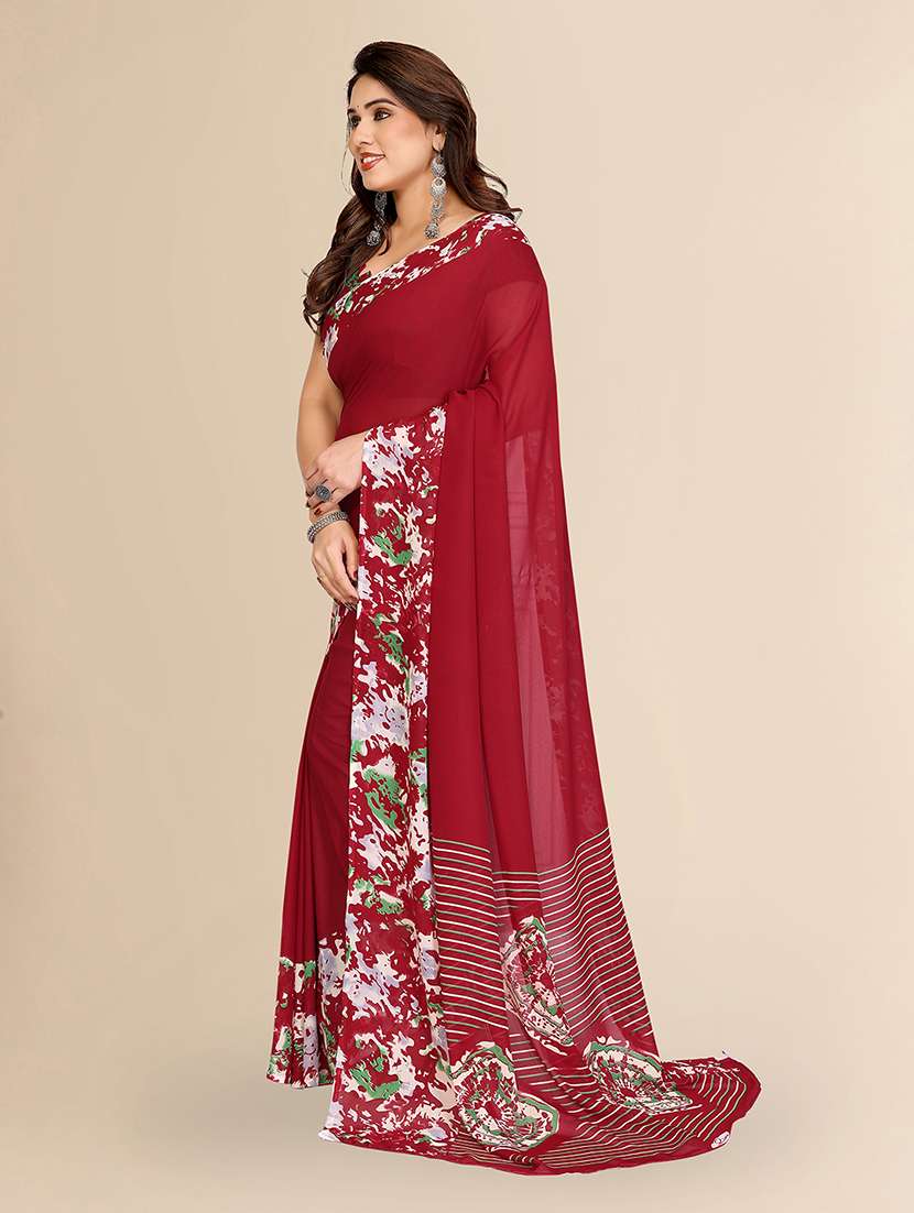 women printed casual wear saree with blouse - 22049500 -  Standard Image - 1