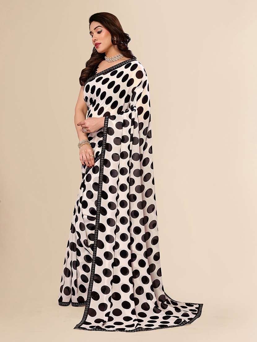 women printed casual wear saree with blouse - 22049563 -  Standard Image - 1