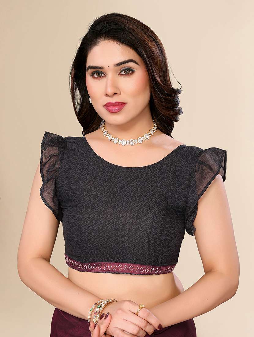 women printed casual wear saree with blouse - 22049566 -  Standard Image - 4