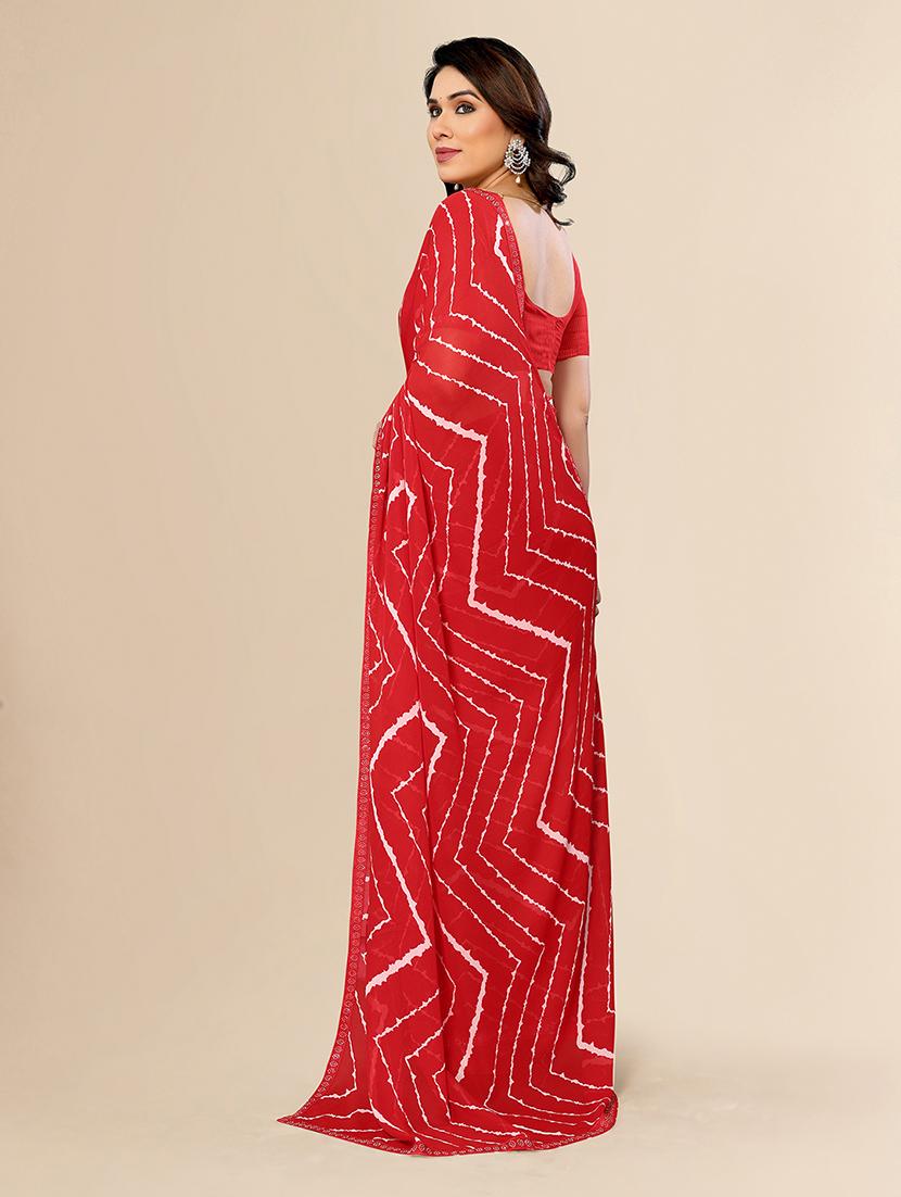women printed casual wear saree with blouse - 22049573 - Standard Image - 4