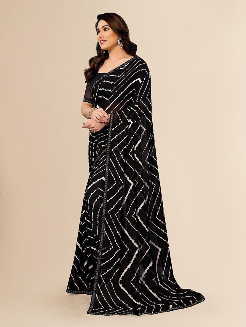 women printed casual wear saree with blouse - 22049575 - Standard Image - 1