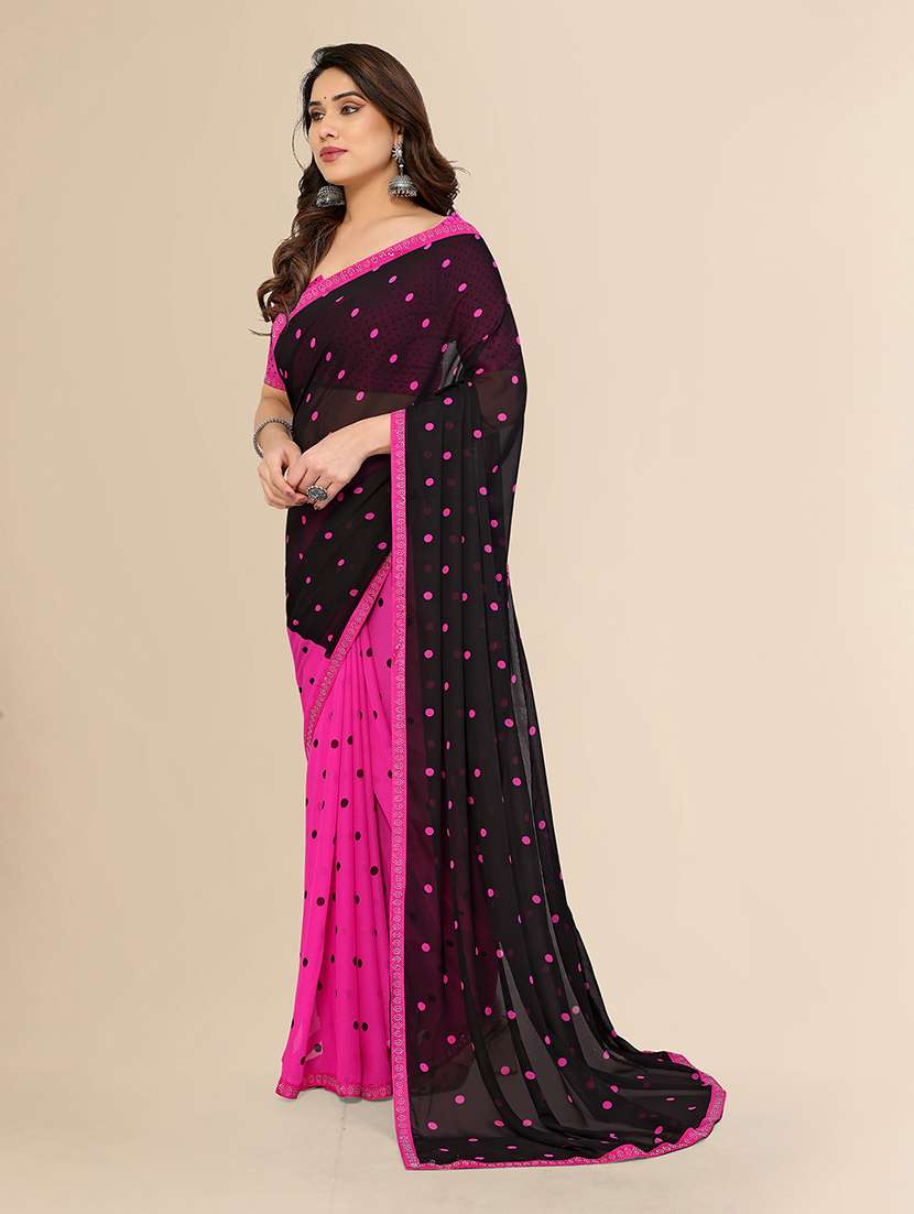 women printed casual wear saree with blouse - 22049581 -  Standard Image - 1