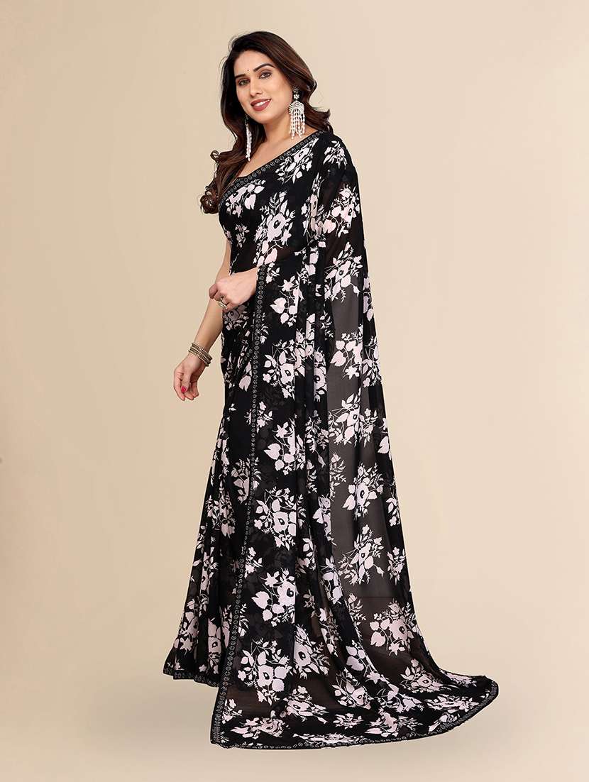 women printed casual wear saree with blouse - 22049592 -  Standard Image - 1