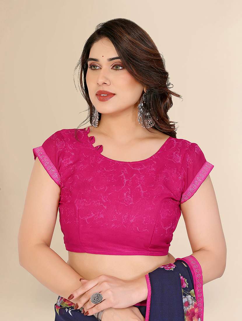 women printed casual wear saree with blouse - 22049607 -  Standard Image - 4