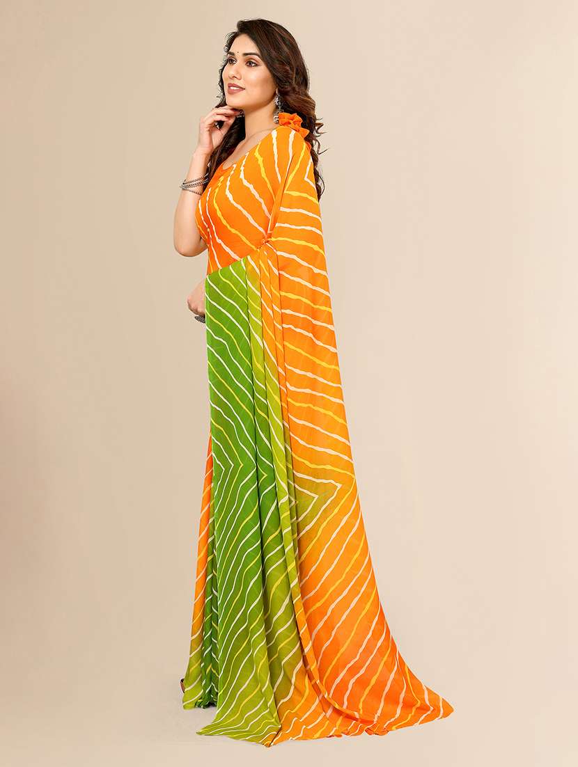 women printed casual wear saree with blouse - 22049991 -  Standard Image - 1