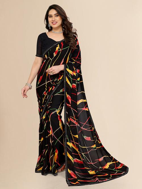 women printed casual wear saree with blouse - 22050017 -  Standard Image - 0