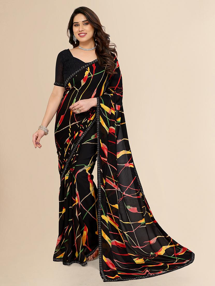 women printed casual wear saree with blouse - 22050017 -  Zoom Image - 0