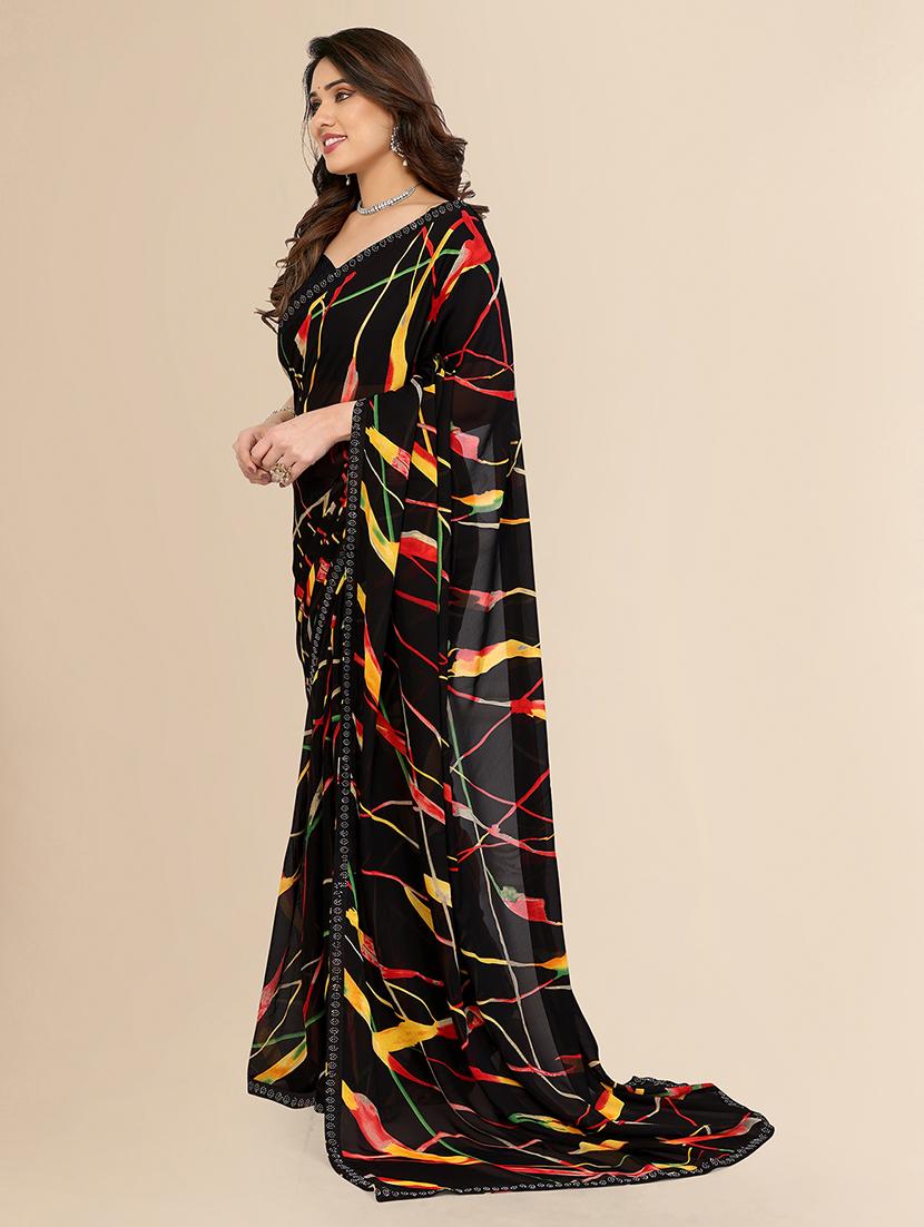 women printed casual wear saree with blouse - 22050017 -  Standard Image - 1