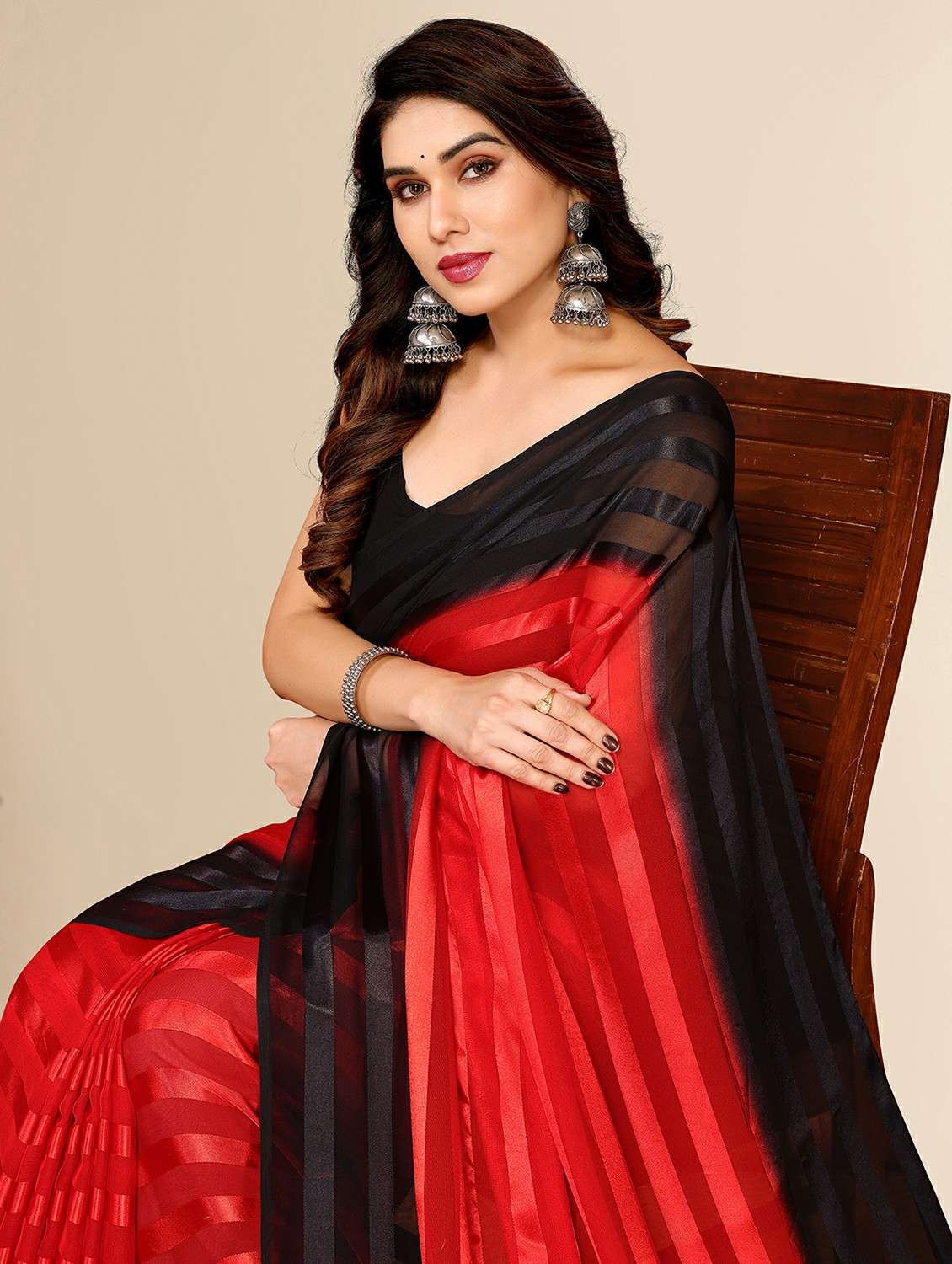 women ombre printed saree with blouse - 22050035 -  Standard Image - 4