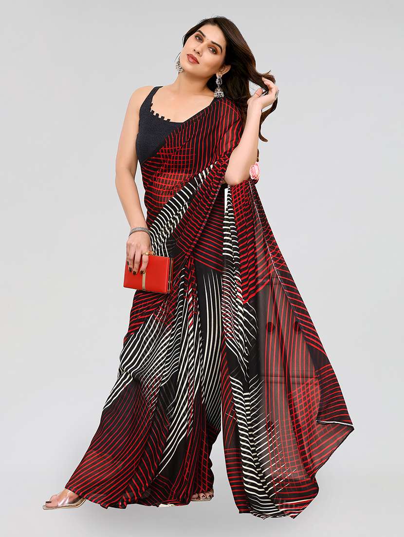 women printed casual wear saree with blouse - 22050116 -  Standard Image - 1