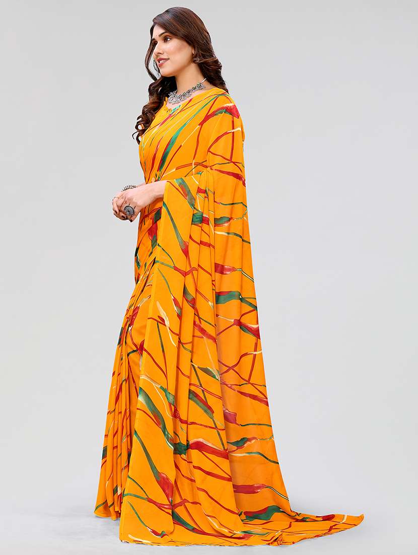 women printed casual wear saree with blouse - 22050123 -  Standard Image - 1