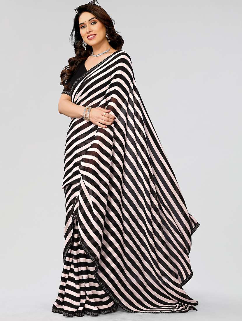 women printed casual wear saree with blouse - 22050141 -  Standard Image - 1