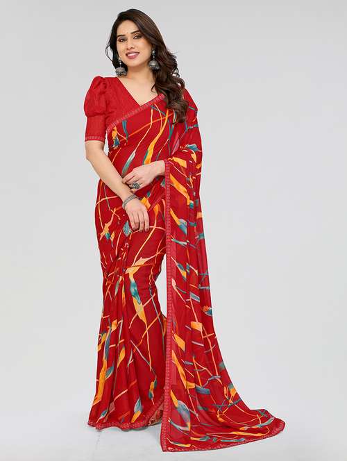 women printed casual wear saree with blouse - 22050144 - Standard Image - 0