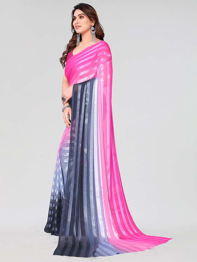 women ombre printed saree with blouse - 22050178 -  Standard Image - 1