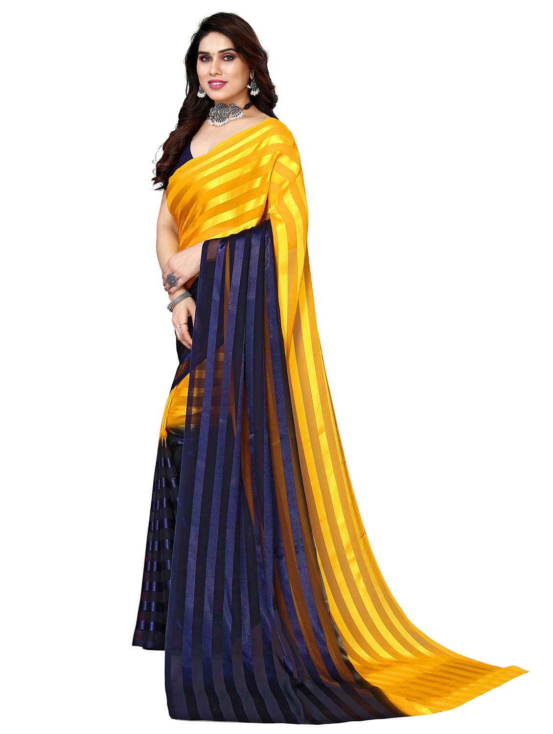 women ombre printed saree with blouse - 22050234 -  Standard Image - 1