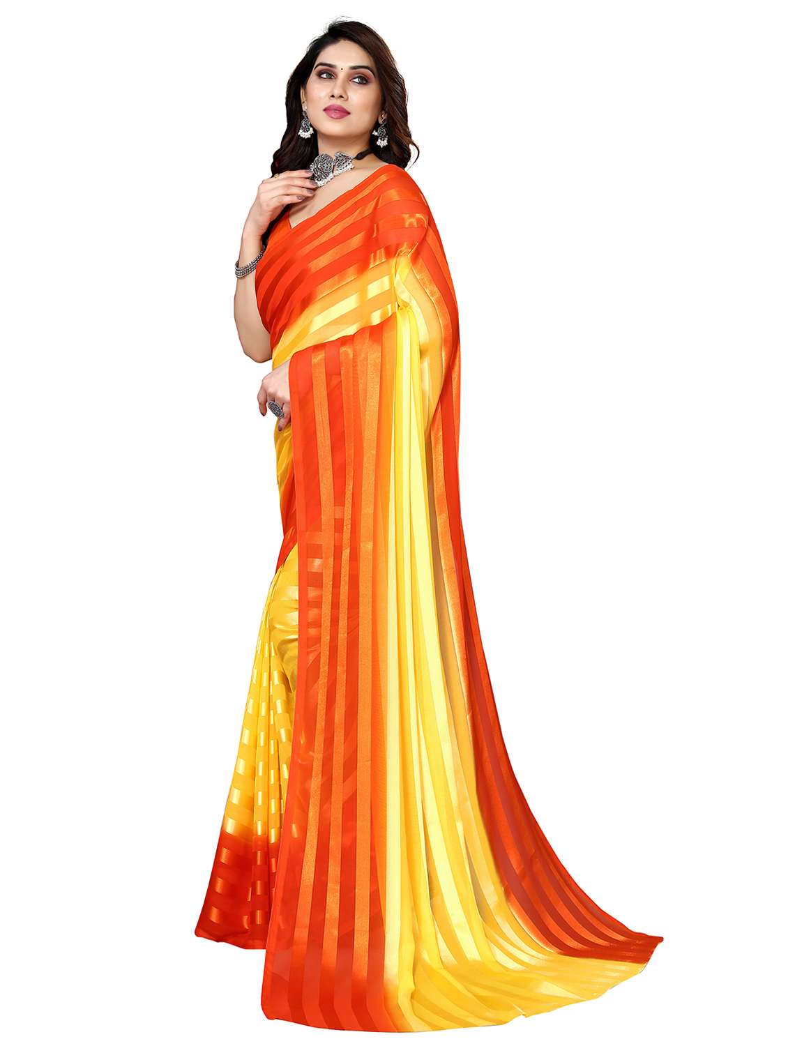 women ombre printed saree with blouse - 22050238 -  Standard Image - 1