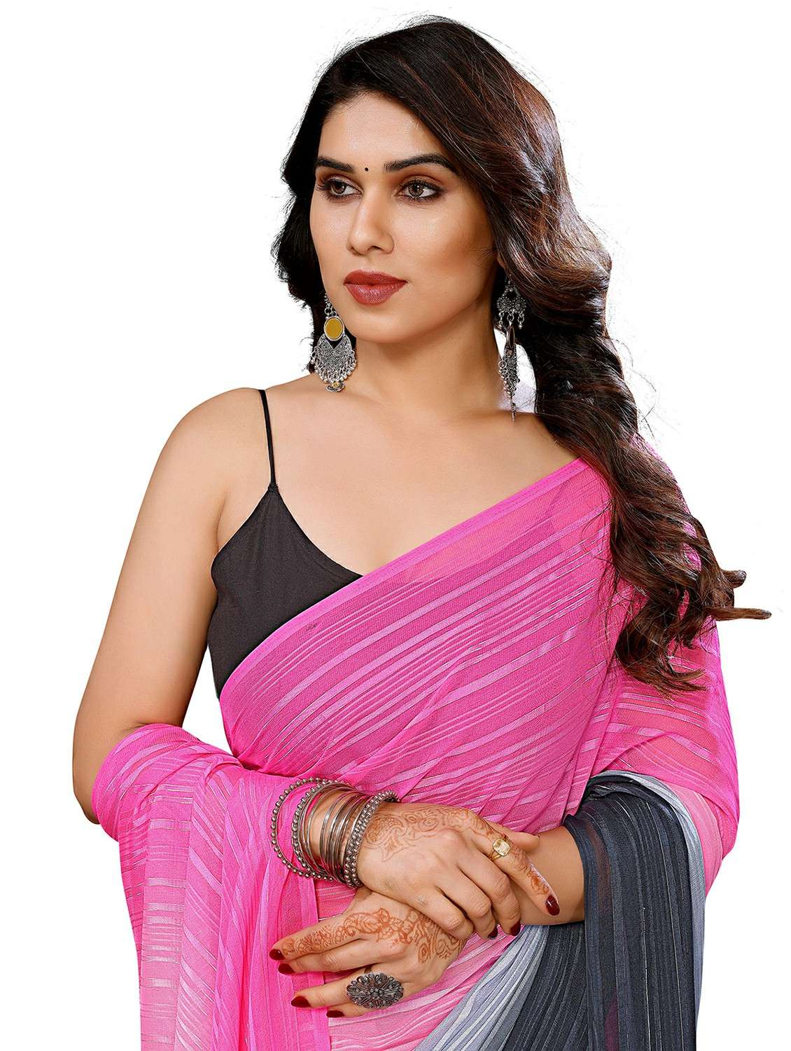 women ombre printed saree with blouse - 22050249 -  Standard Image - 4