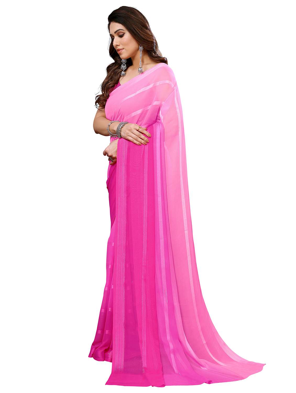 women ombre printed saree with blouse - 22050257 -  Standard Image - 1