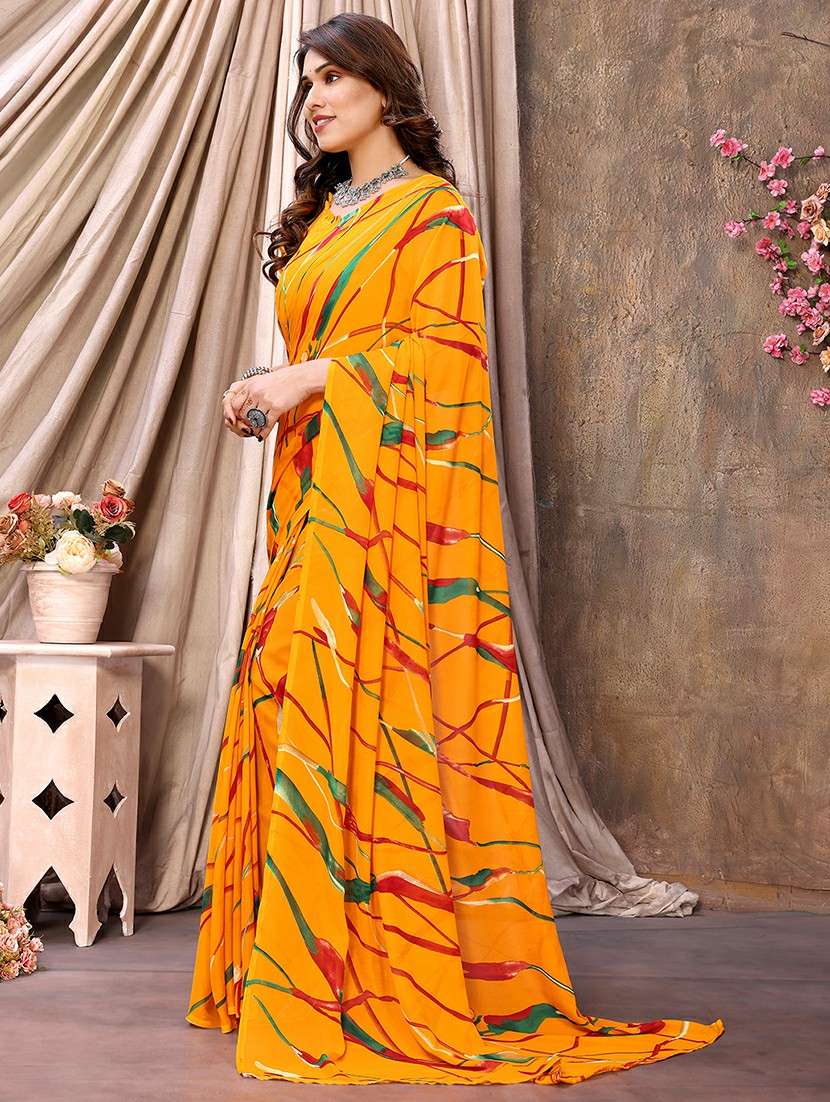 women printed casual wear saree with blouse - 22050269 -  Standard Image - 1