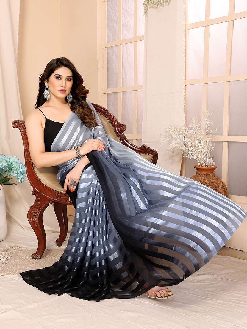 women ombre printed saree with blouse - 22050297 -  Standard Image - 1