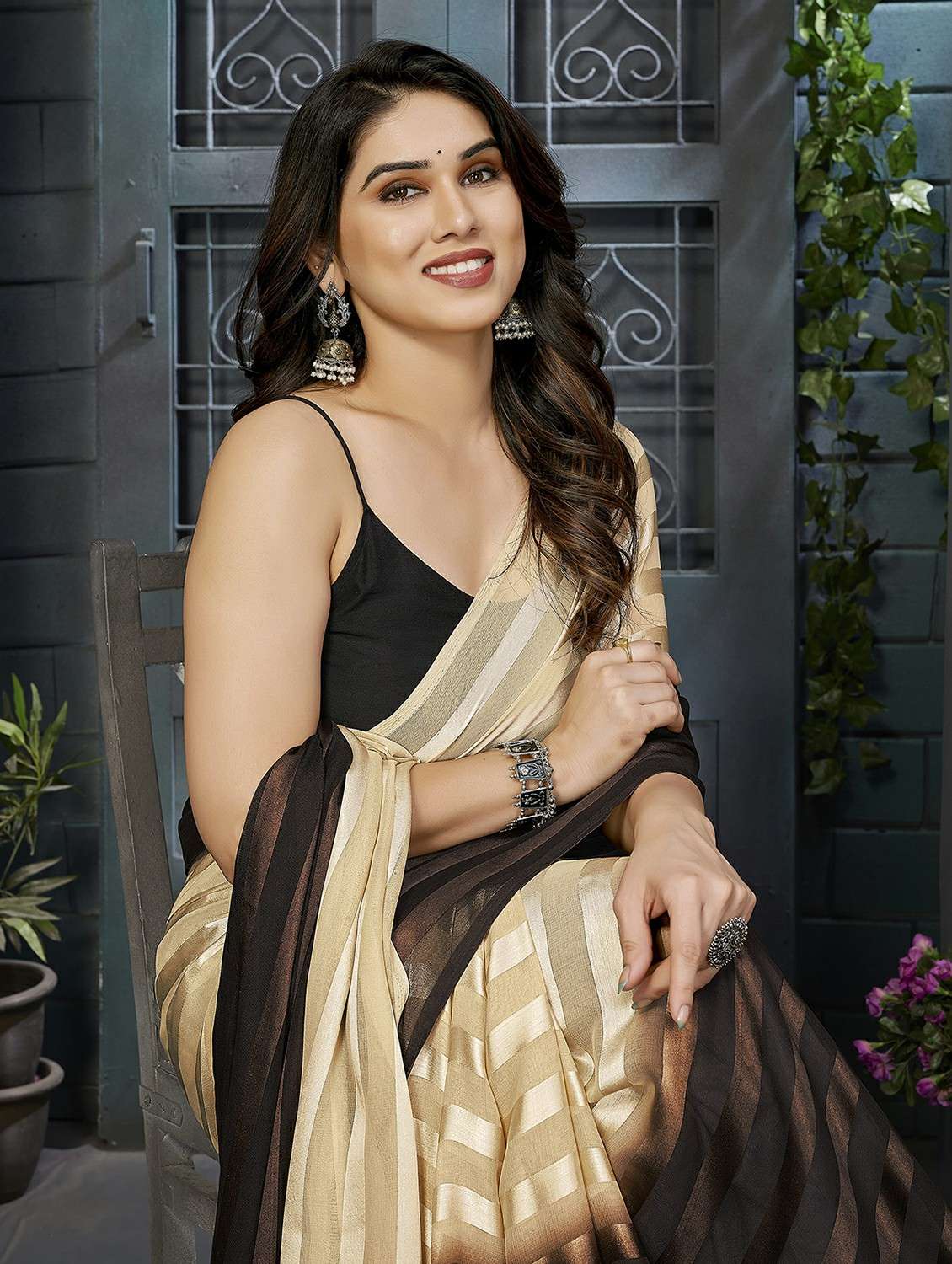 women ombre printed saree with blouse - 22050298 -  Standard Image - 4