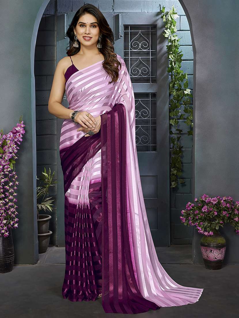 women ombre printed saree with blouse