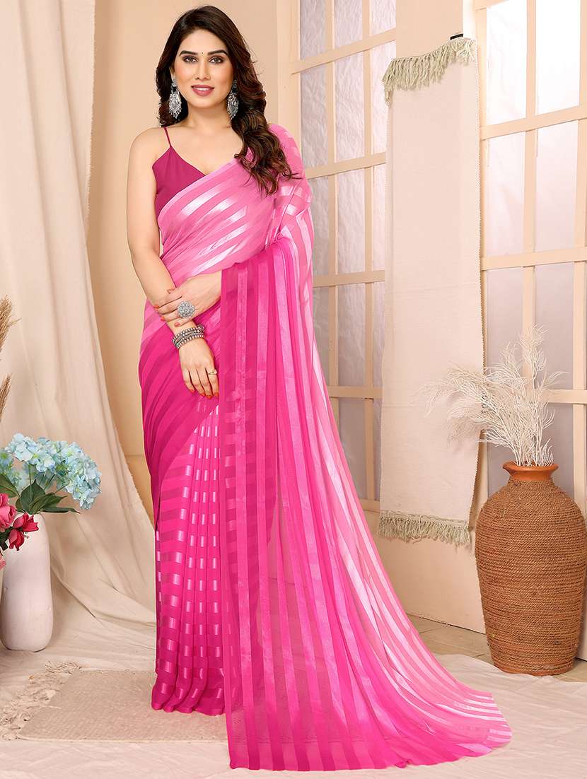 women ombre printed saree with blouse