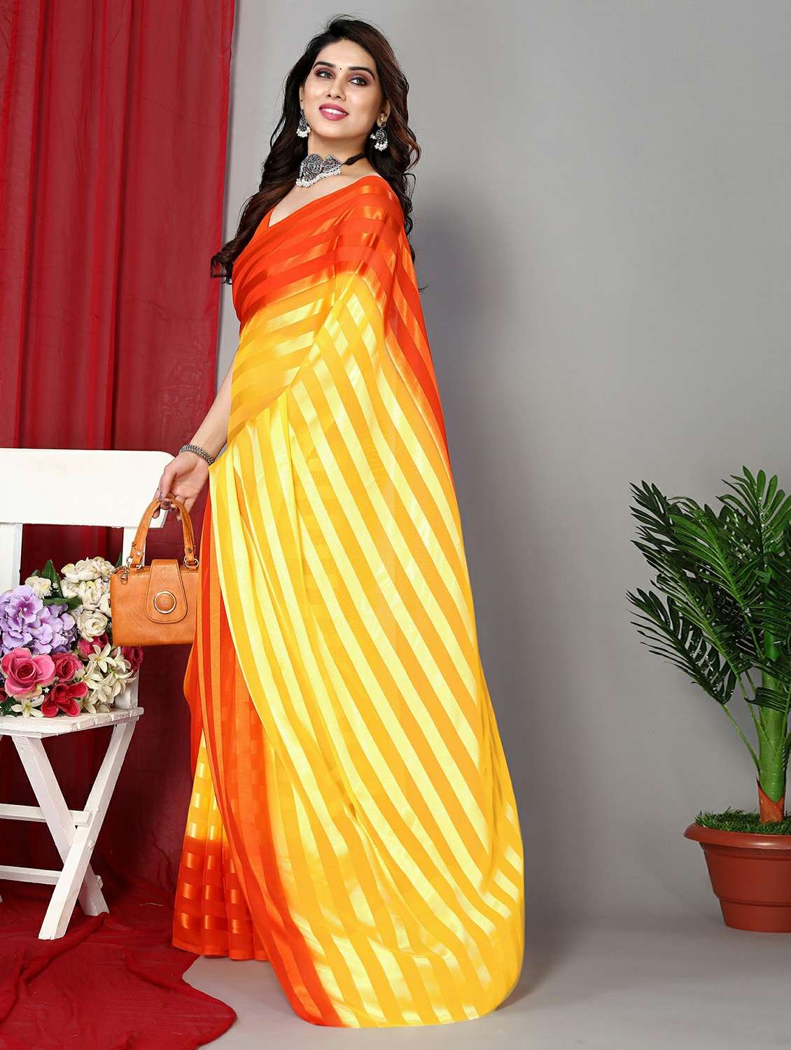 women ombre printed saree with blouse - 22050309 -  Standard Image - 1