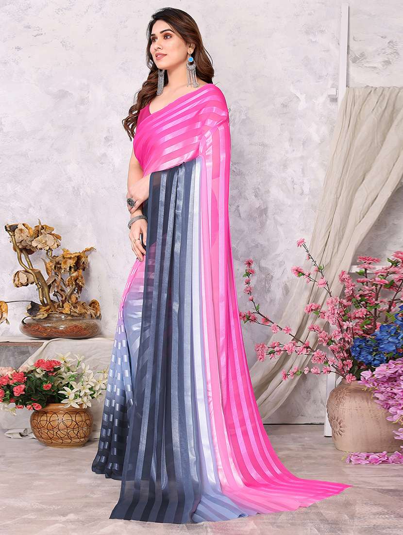 women ombre printed saree with blouse - 22050324 -  Standard Image - 1