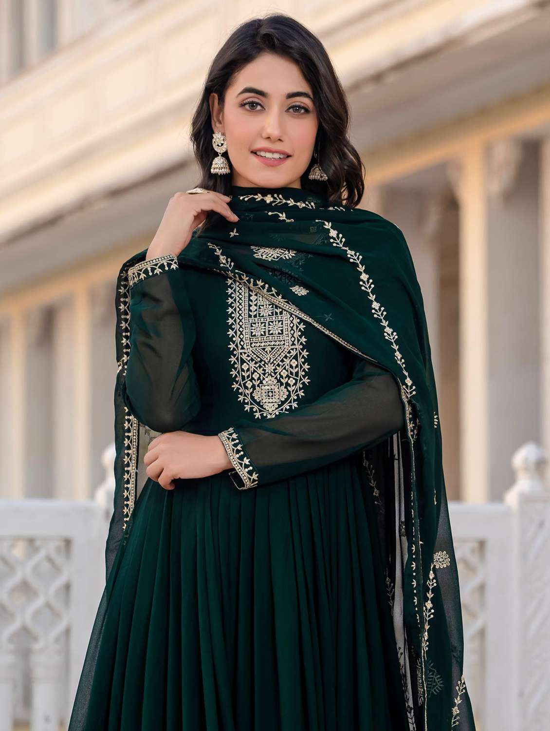 women embroidered long sleeve kurta dupatta set - 22051753 - Standard Image - 4