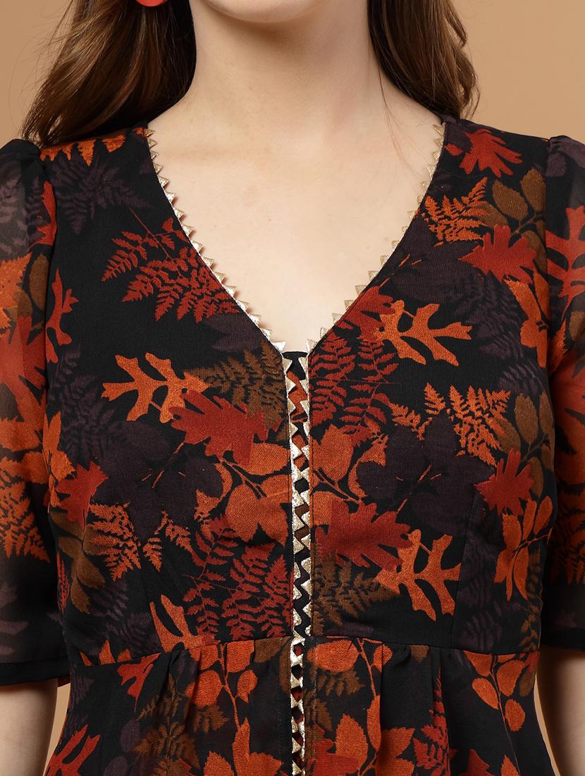 women floral print short sleeve ethnic co-ord set - 22051871 - Standard Image - 4