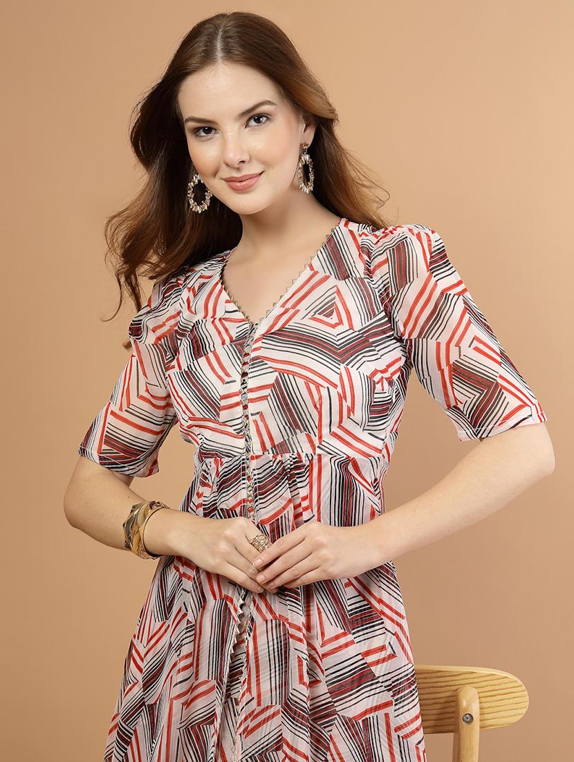 women floral print short sleeve ethnic co-ord set - 22051873 - Standard Image - 4