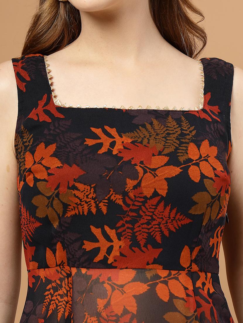 women floral print sleeveless ethnic co-ord set - 22051875 - Standard Image - 4