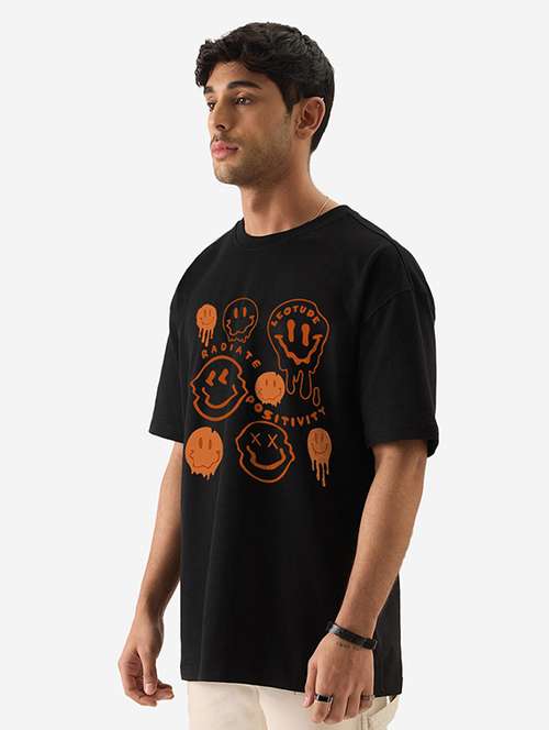 men printed short sleeve oversized t-shirt - 22051912 -  Standard Image - 0