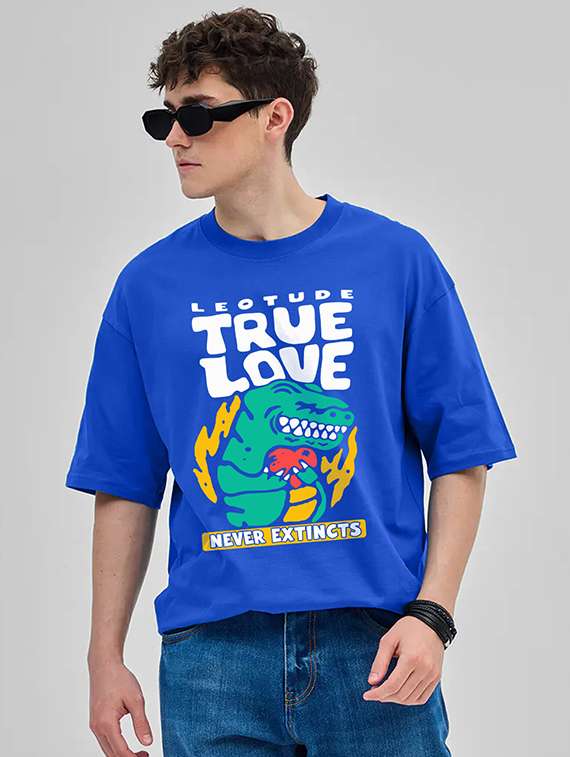 men printed short sleeve oversized t-shirt