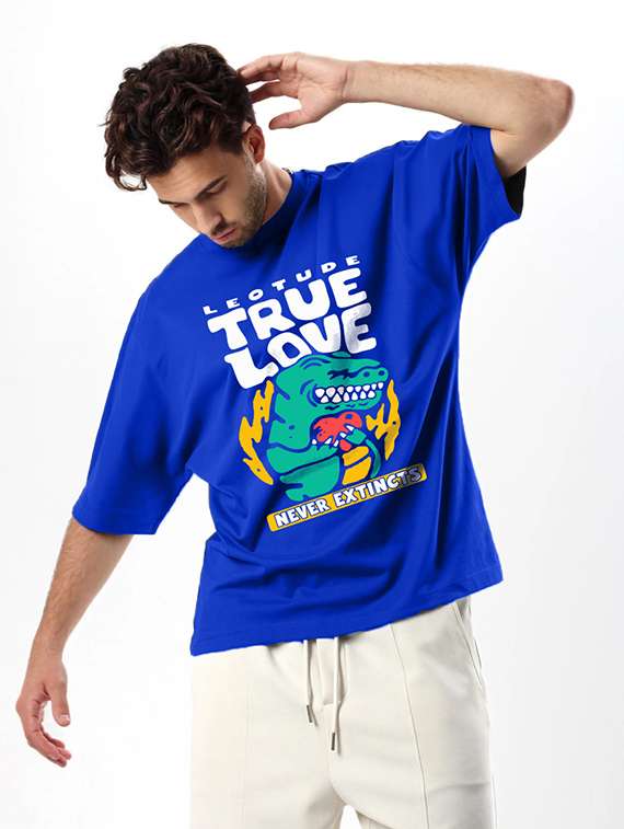 men printed short sleeve oversized t-shirt