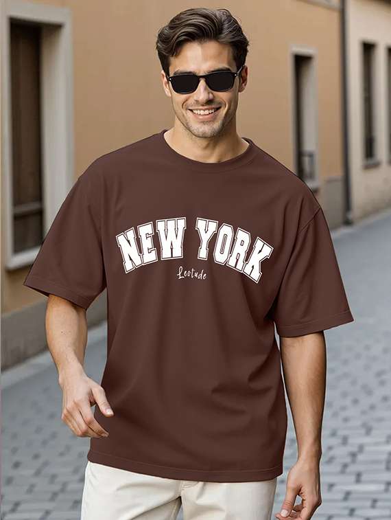 men printed short sleeve oversized t-shirt - 22051937 -  Standard Image - 1