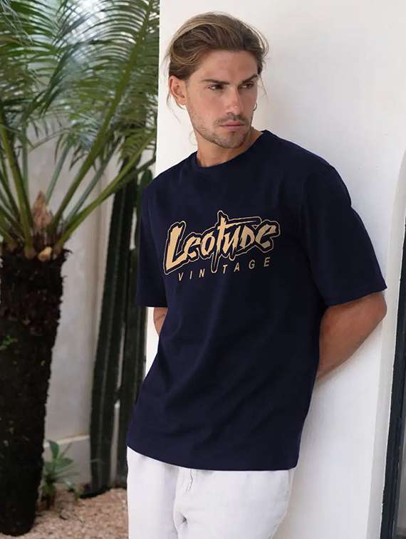 men printed short sleeve oversized t-shirt - 22051944 -  Standard Image - 1