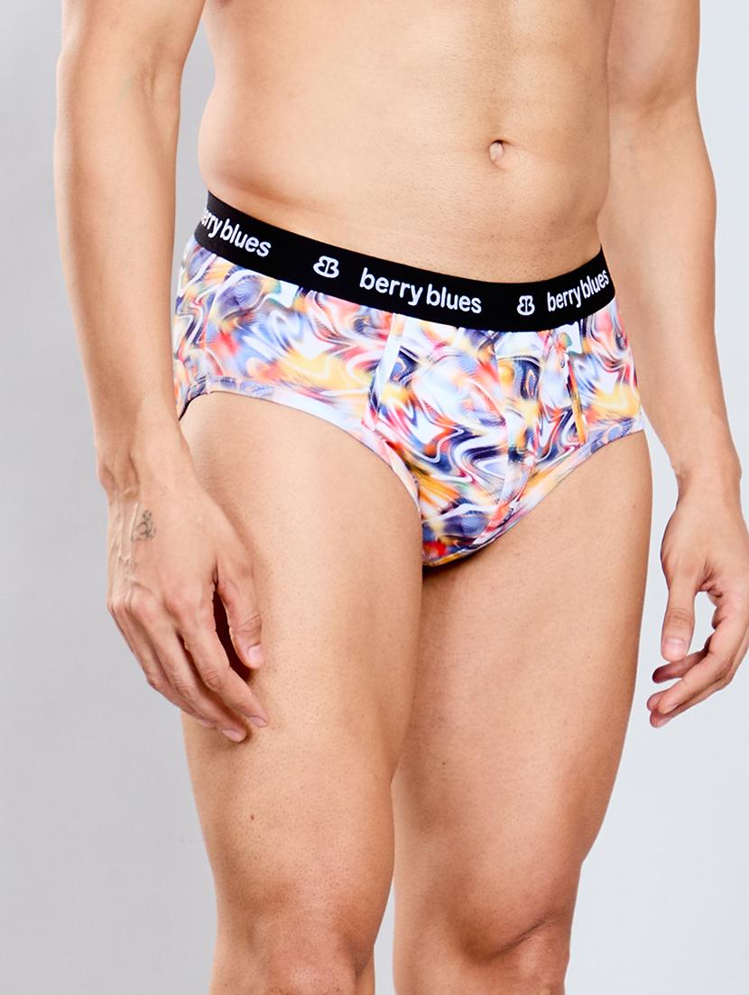 men printed mid rise brief - 22051946 - Standard Image - 1