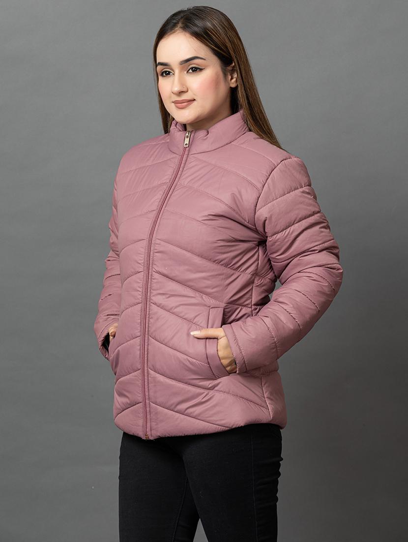women solid long sleeve hooded parka jacket - 22051955 - Standard Image - 1
