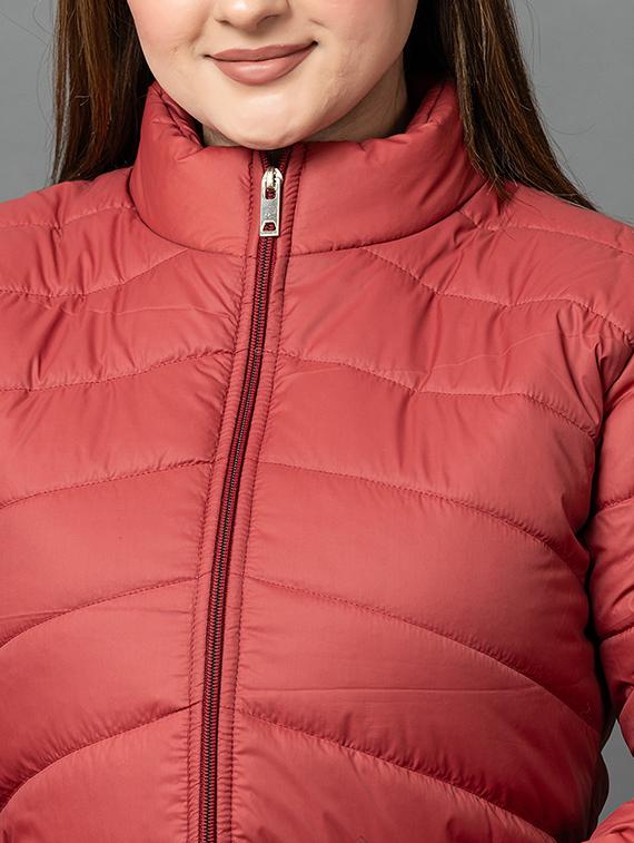 women solid long sleeve hooded parka jacket - 22051956 - Standard Image - 4